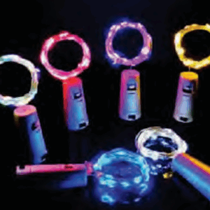 Fio arame 15 LEDs cor sortido usar bateria para Garrafa