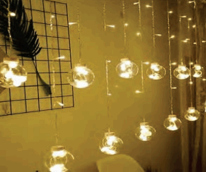 Cascata 108 LEDs warm BOLA na ponta 8f