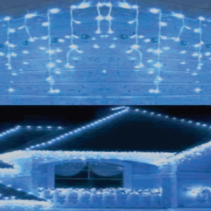 Cascata 200 LEDs azul fixa
