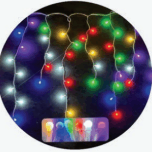 CASCATA 208 LEDS COLORIDO C/ BOLINHA - 8 FUNÇÕES - COM MEMORIA