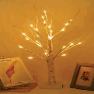 Mini árvore 24 leds warm
