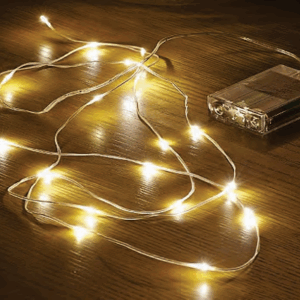 FIO ARAME COM 30 LEDS WARM - PILHA