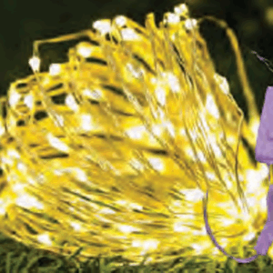 Fio Arame com 100 LEDs WARM