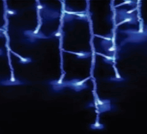 Cascata 400 LEDs Azul fio br fixa Tom m/mf