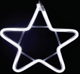 Estrela de neon branco uso externo Ip44