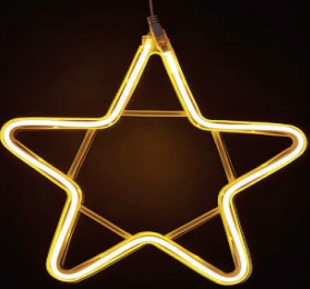 Estrela de neon warm uso externo Ip44