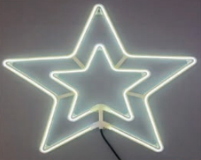 Estrela de neon branco 8 funções uso externo IP44