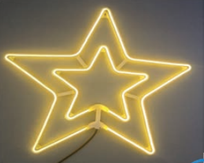 Estrela de neon warm 8 funções uso externo IP44