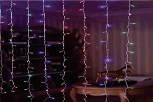 Cortina 300 LEDs color 8fa