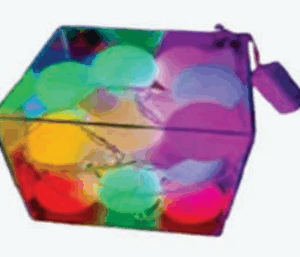 Bola Cristal 20 LEDs cor Romântica pisca