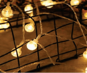 Cordão 30 leds warm bolinhas bivolt