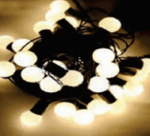 Cordão 40 LEDs bolinhas warm 8f