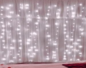 Cortina 300 LEDs BR Fixo Tom m/mf