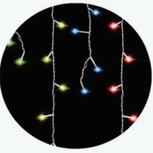 Cascata 150 LEDs color. Seq. 3m
