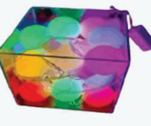Bola cristal 20 LEDs cor romântica