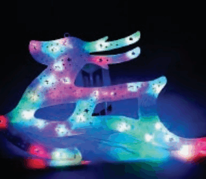 Enf. De parede rena com 35 LEDs coloridos pisca bivolt 43*27cm