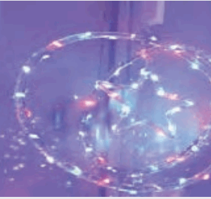 Argola dupla c/figuras Natalinas 80 Leds color sortido 33cm
