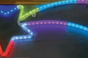ARMAÇÃO DE COMETA COM 96 LEDs RGB MÁGICA MULTIFUNÇÕES USO EXTERNO BIVOLT