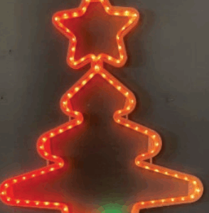 ARMAÇÃO DE ÁRVORE COM 96 LEDs RGB MÁGICA MULTIFUNÇÕES USO EXTERNO BIVOLT