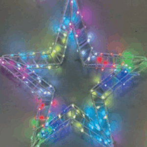 ARMAÇÃO DE ESTRELA COM 180 LEDs RGB BIVOLT