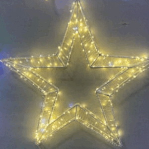 ARMAÇÃO ESTRELA COM 340 LEDS WARM FIO DE FADA