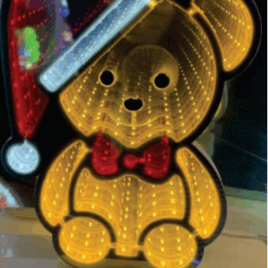 URSO 163 LEDs COM FUNDO INFINITO A PILHA E USB
