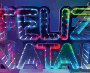 Feliz Natal RGB c/ 200 leds magica no suporte