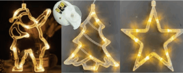 Enfeite leds com ventosa