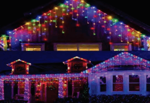 Cortina 320 LEDs 8f color 6mX0,80m