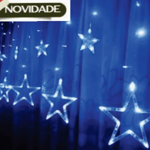 Cascata 138 LEDs AZUL estrela na ponta 8f