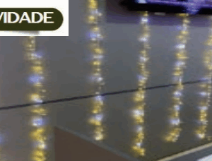 CORTINA FIO DE FADA PVC (600 LEDS WARM FIXO E 350 LEDs BRANCO FUNÇÃO CACHOEIRA) USO EXTERNO