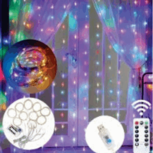 CORTINA 300 LEDS COLORIDO FIO DE FADA 8 FUNÇÕES USB