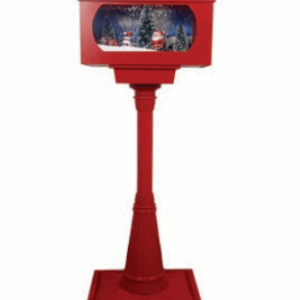 Caixa de correio vermelho natalino 120cm