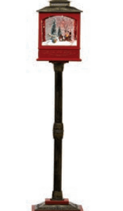 Poste Natalino papai noel com trenó 124cm