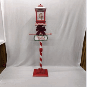 Poste Natalino vermelho e branco c/ papai noel