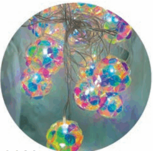 Cordão 12 bolas 6cm frutarcor