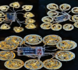 Cordão figuras MDF sortidas 10 leds