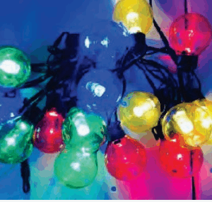 Cordao 12 lâmp leds color lamp. Pisca