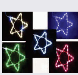Estrela 28 Leds 30cm diametro sortidos