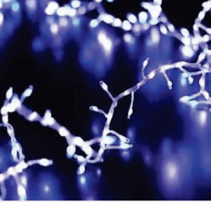 Festão fio de fada 200 leds Azul função corrida