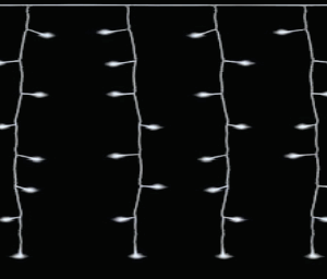 Cortina 320 LEDs 8f br 6mX0,80m