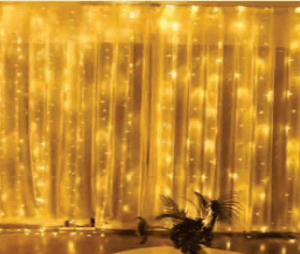 Cortina 320 LEDS WARM 8F fio de fada PVC