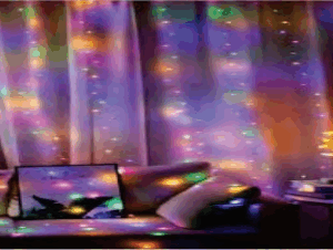 Cortina 320 LEDS color 8f fio de fada PVC