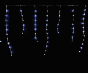 Cascata 147 Leds BR 8f fio de fada PVC tom m/mf