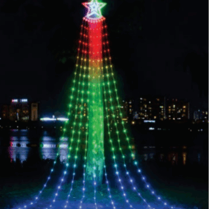 Estrela 9 fios fio de fada PVC com 480 LEDs 5m Altura   Bivolt função cachoeira