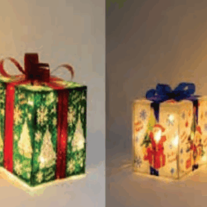 Caixa de Presente Feliz Natal 3 tamanhos Bivolt lateral 20cm