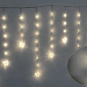 Cascata 128Leds branco estrelinha fio de fada  - 8 funções - tom M/F