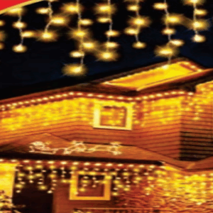 Cascata 1000 LEDs WARM fio br. 10f com memória e tom m/mf  BIVOLT EXTERNO IP44