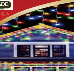CASCATA  400 LEDs COLORIDO FIO BRANCO  10 FUNÇÕES COM MEMÓRIA USO EXTERNO IP44
