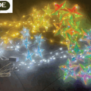Cascata Fio De Fada 110 LEDs Estrelas Na Ponta Bivolt